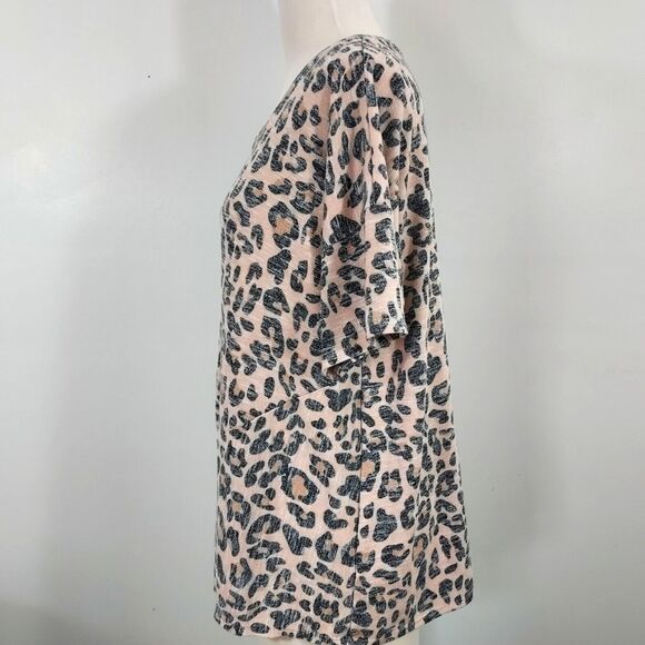 Est 1946 T Shirt Top Womens Plus 18/20W Twist Front Short Sleeve Animal Print - Picture 5 of 15